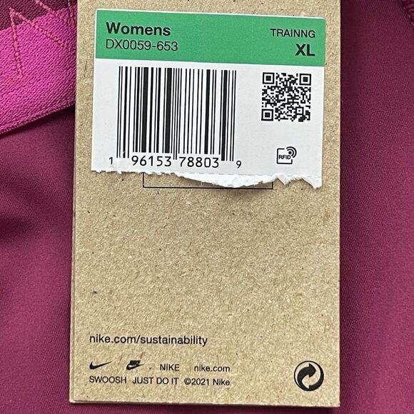 NWT Nike Pro High-Waisted 3" Training Shorts w/ Pockets, Rosewood, Women's XL - Picture 4 of 8